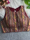 Rk Blouse Faux Georgette With Heavy Embroidery Work Navratri Special Blouses Wholesale Distributors In India